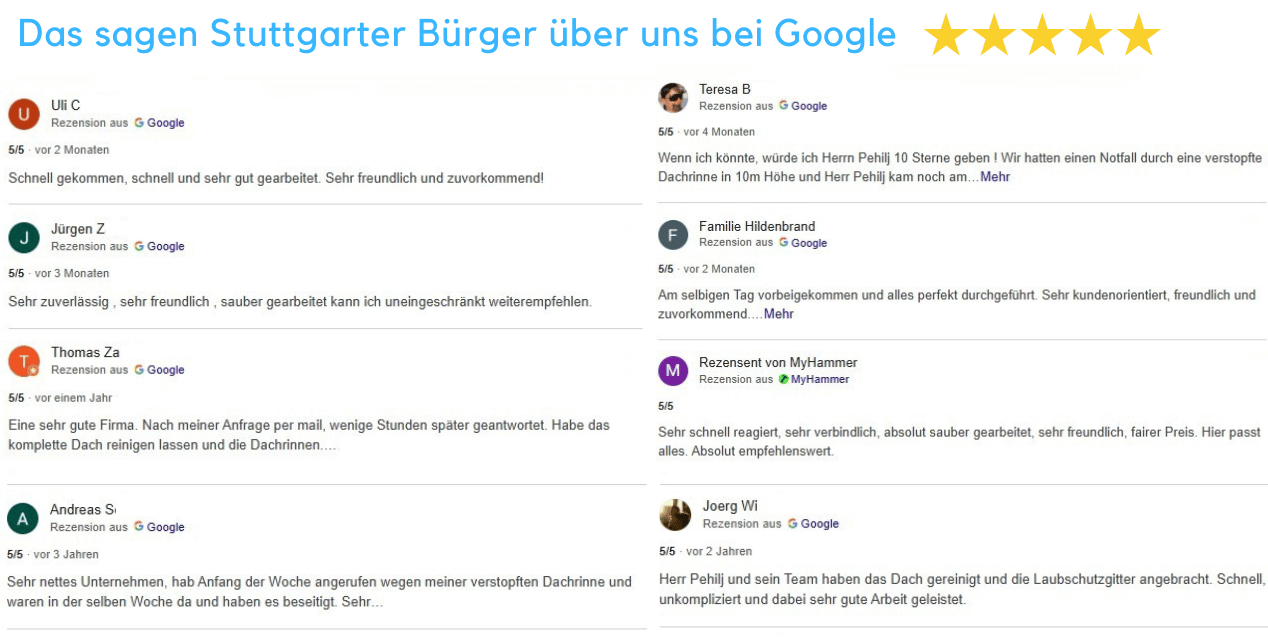 Unsere Bewertungen bei Google